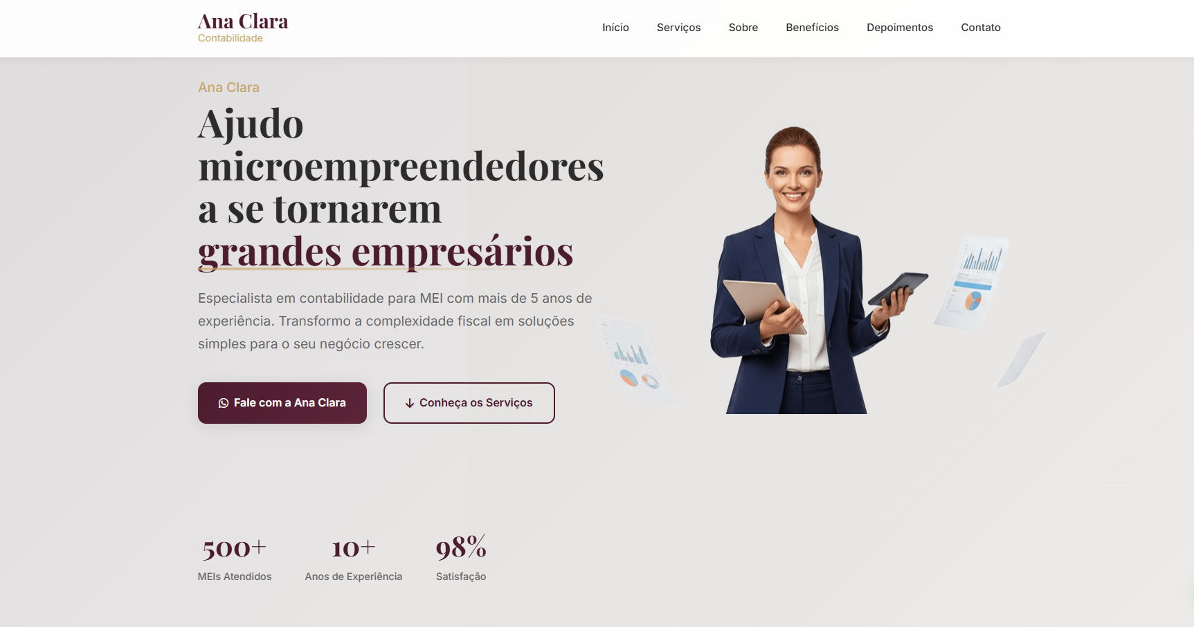 Portfólio: site de contabilidade desenvolvido por Thelves